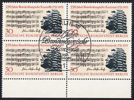 BERLIN 1971 Michel-Nummer 392 gestempelt BLOCK RÄNDER unten