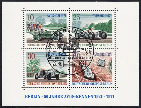 BERLIN 1971 Michel-Nummer 400 gestempelt BOGEN (p)