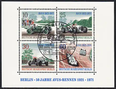 BERLIN 1971 Michel-Nummer 400 gestempelt BOGEN (s)