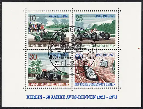 BERLIN 1971 Michel-Nummer 400 gestempelt BOGEN (t)