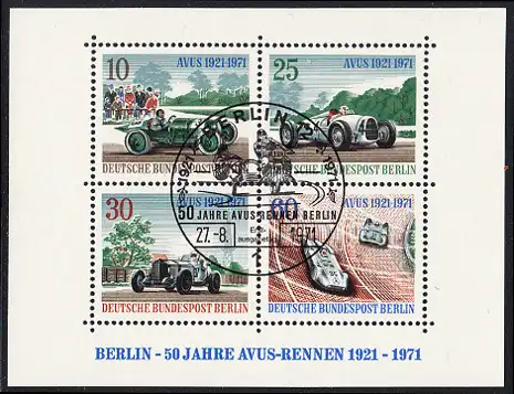BERLIN 1971 Michel-Nummer 400 gestempelt BOGEN (v)