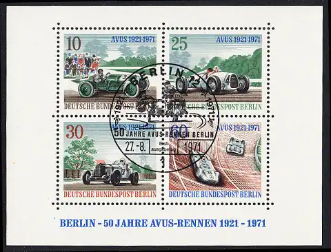 BERLIN 1971 Michel-Nummer 400 gestempelt BOGEN (l)