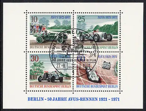 BERLIN 1971 Michel-Nummer 400 gestempelt BOGEN (w)