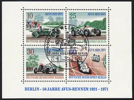 BERLIN 1971 Michel-Nummer 400 gestempelt BOGEN (k)