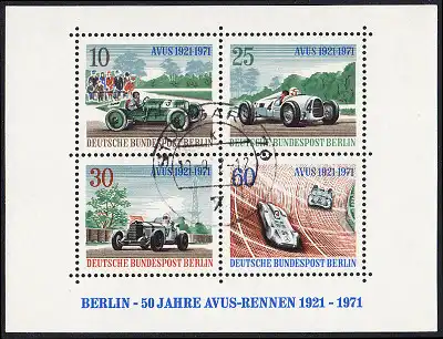 BERLIN 1971 Michel-Nummer 400 gestempelt BOGEN (a)