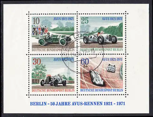 BERLIN 1971 Michel-Nummer 400 gestempelt BOGEN (c)