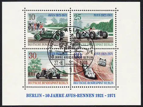 BERLIN 1971 Michel-Nummer 400 gestempelt BOGEN (m)