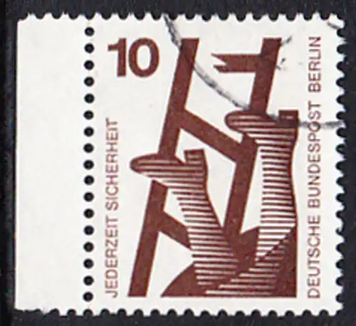 BERLIN 1971 Michel-Nummer 403 gestempelt EINZELMARKE RAND links (a)