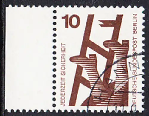 BERLIN 1971 Michel-Nummer 403 gestempelt EINZELMARKE RAND links (c)