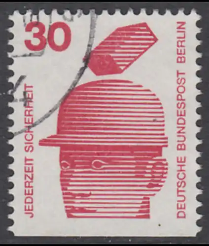 BERLIN 1971 Michel-Nummer 406D gestempelt EINZELMARKE m/ rücks.Rollennummer (a)