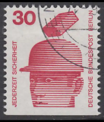 BERLIN 1971 Michel-Nummer 406D gestempelt EINZELMARKE m/ rücks.Rollennummer (b)