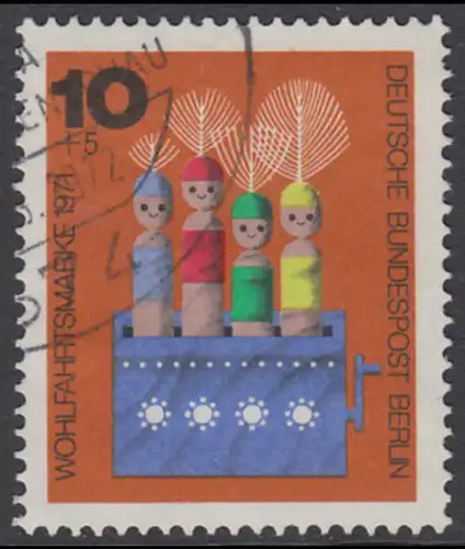 BERLIN 1971 Michel-Nummer 412 gestempelt EINZELMARKE (k)