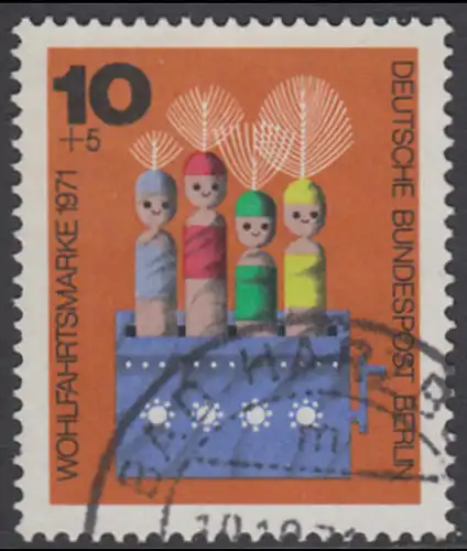 BERLIN 1971 Michel-Nummer 412 gestempelt EINZELMARKE (g)