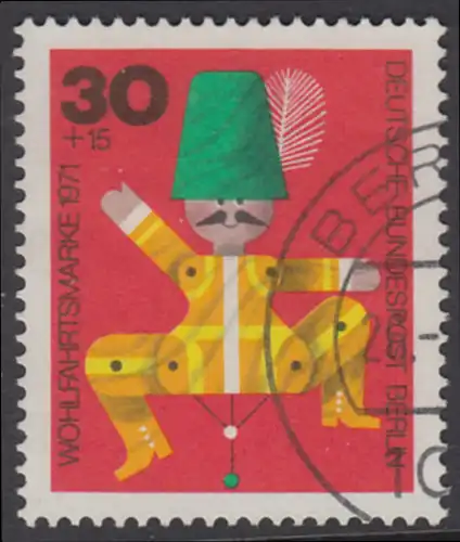 BERLIN 1971 Michel-Nummer 414 gestempelt EINZELMARKE (m)