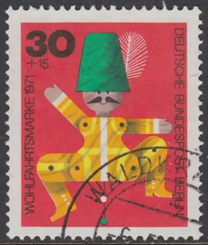 BERLIN 1971 Michel-Nummer 414 gestempelt EINZELMARKE (e)