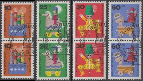 BERLIN 1971 Michel-Nummer 412-415 gestempelt SATZ(4) EINZELMARKEN (2v)