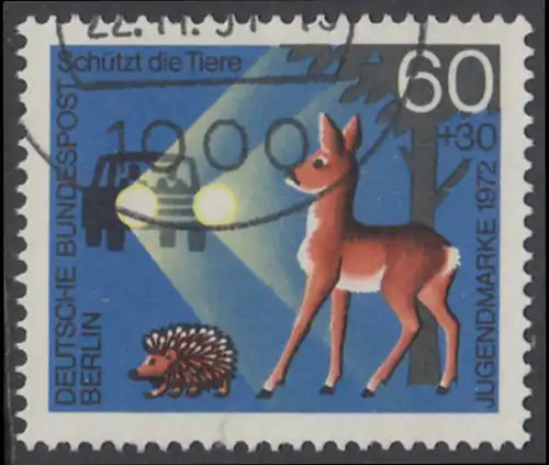 BERLIN 1972 Michel-Nummer 421 gestempelt EINZELMARKE (d)