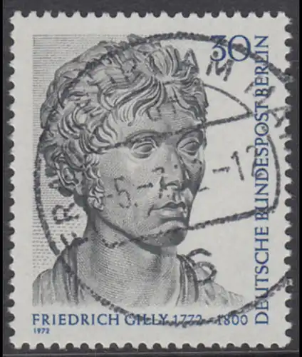 BERLIN 1972 Michel-Nummer 422 gestempelt EINZELMARKE (c)