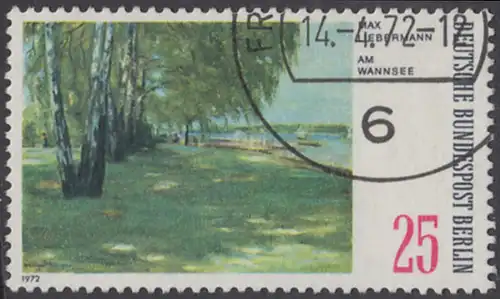 BERLIN 1972 Michel-Nummer 424 gestempelt EINZELMARKE (e)
