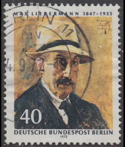 BERLIN 1972 Michel-Nummer 434 gestempelt EINZELMARKE (c)