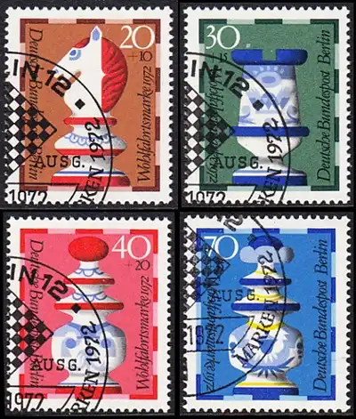 BERLIN 1972 Michel-Nummer 435-438 gestempelt SATZ(4) EINZELMARKEN (a)