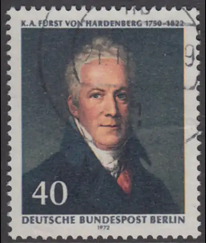 BERLIN 1972 Michel-Nummer 440 gestempelt EINZELMARKE (q)