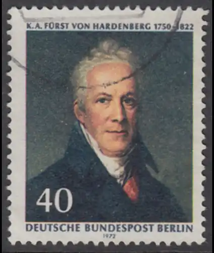 BERLIN 1972 Michel-Nummer 440 gestempelt EINZELMARKE (x)