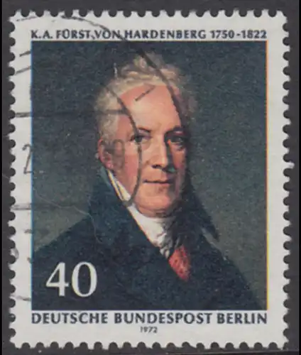 BERLIN 1972 Michel-Nummer 440 gestempelt EINZELMARKE (f)