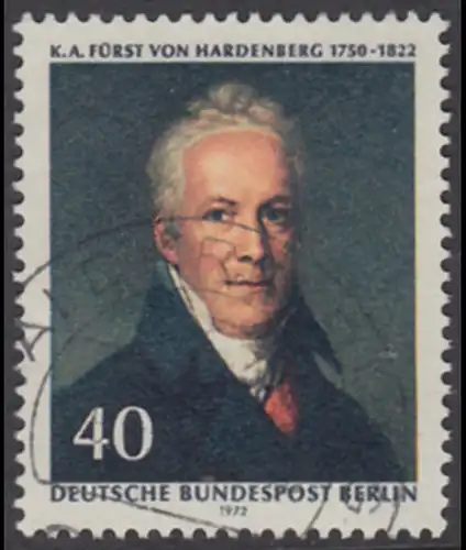 BERLIN 1972 Michel-Nummer 440 gestempelt EINZELMARKE (u)