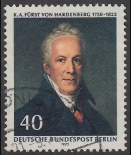 BERLIN 1972 Michel-Nummer 440 gestempelt EINZELMARKE (z)