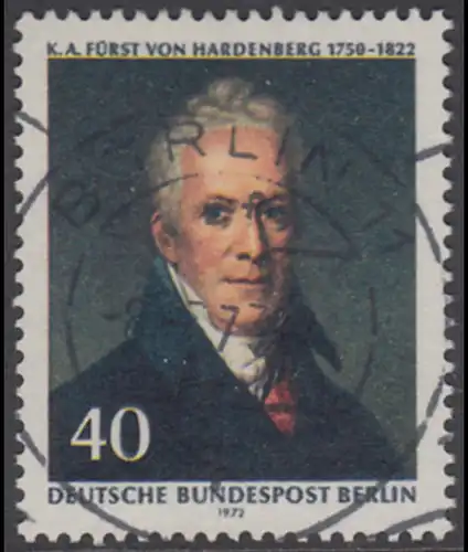 BERLIN 1972 Michel-Nummer 440 gestempelt EINZELMARKE (m)