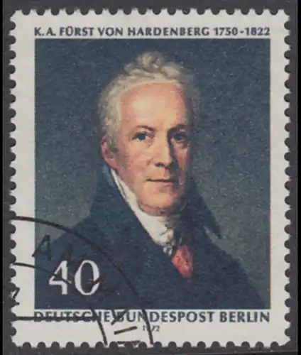 BERLIN 1972 Michel-Nummer 440 gestempelt EINZELMARKE (d)