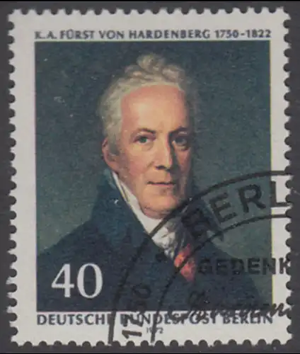 BERLIN 1972 Michel-Nummer 440 gestempelt EINZELMARKE (k)