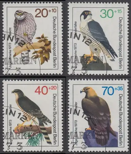 BERLIN 1973 Michel-Nummer 442-445 gestempelt SATZ(4) EINZELMARKEN (a)
