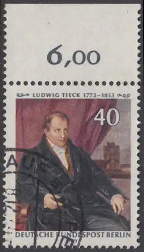 BERLIN 1973 Michel-Nummer 452 gestempelt EINZELMARKE RAND oben