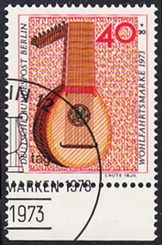 BERLIN 1973 Michel-Nummer 461 gestempelt EINZELMARKE RAND unten (a)
