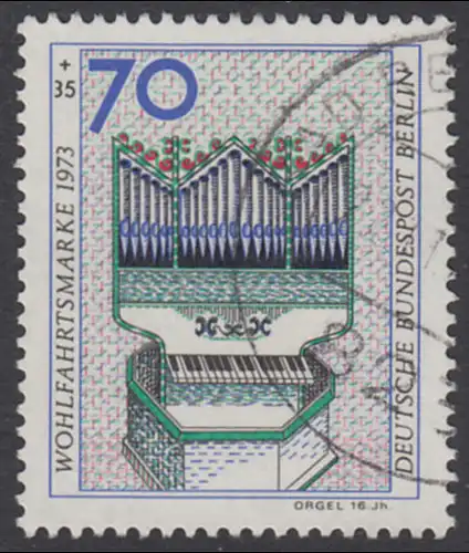 BERLIN 1973 Michel-Nummer 462 gestempelt EINZELMARKE (a)