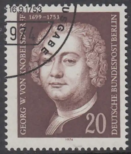 BERLIN 1974 Michel-Nummer 464 gestempelt EINZELMARKE (a)