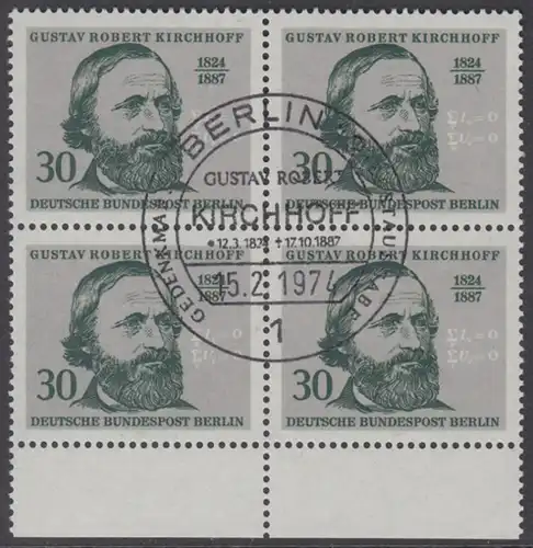 BERLIN 1974 Michel-Nummer 465 gestempelt BLOCK