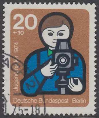 BERLIN 1974 Michel-Nummer 468 gestempelt EINZELMARKE (d)
