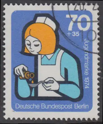 BERLIN 1974 Michel-Nummer 471 gestempelt EINZELMARKE (g)