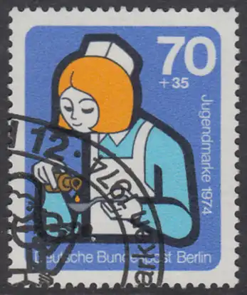BERLIN 1974 Michel-Nummer 471 gestempelt EINZELMARKE (m)