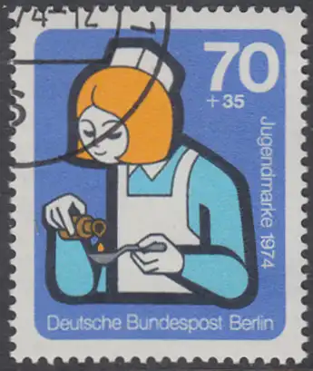 BERLIN 1974 Michel-Nummer 471 gestempelt EINZELMARKE (k)