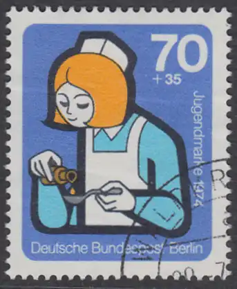 BERLIN 1974 Michel-Nummer 471 gestempelt EINZELMARKE (c)