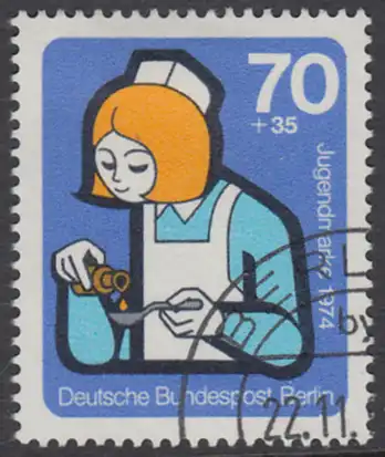 BERLIN 1974 Michel-Nummer 471 gestempelt EINZELMARKE (d)