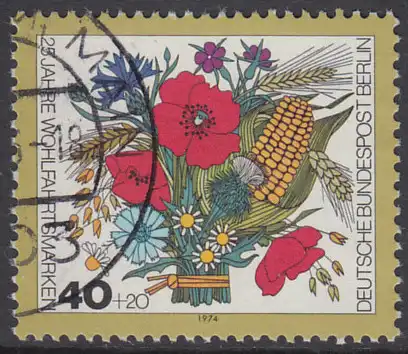 BERLIN 1974 Michel-Nummer 474 gestempelt EINZELMARKE (d)