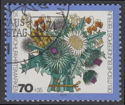 BERLIN 1974 Michel-Nummer 476 gestempelt EINZELMARKE (b)