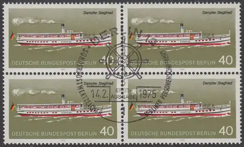 BERLIN 1975 Michel-Nummer 484 gestempelt BLOCK (a)