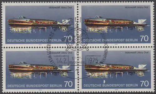 BERLIN 1975 Michel-Nummer 487 gestempelt BLOCK (a)
