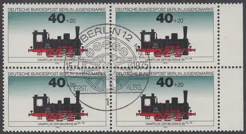 BERLIN 1975 Michel-Nummer 489 gestempelt BLOCK RÄNDER rechts (a)